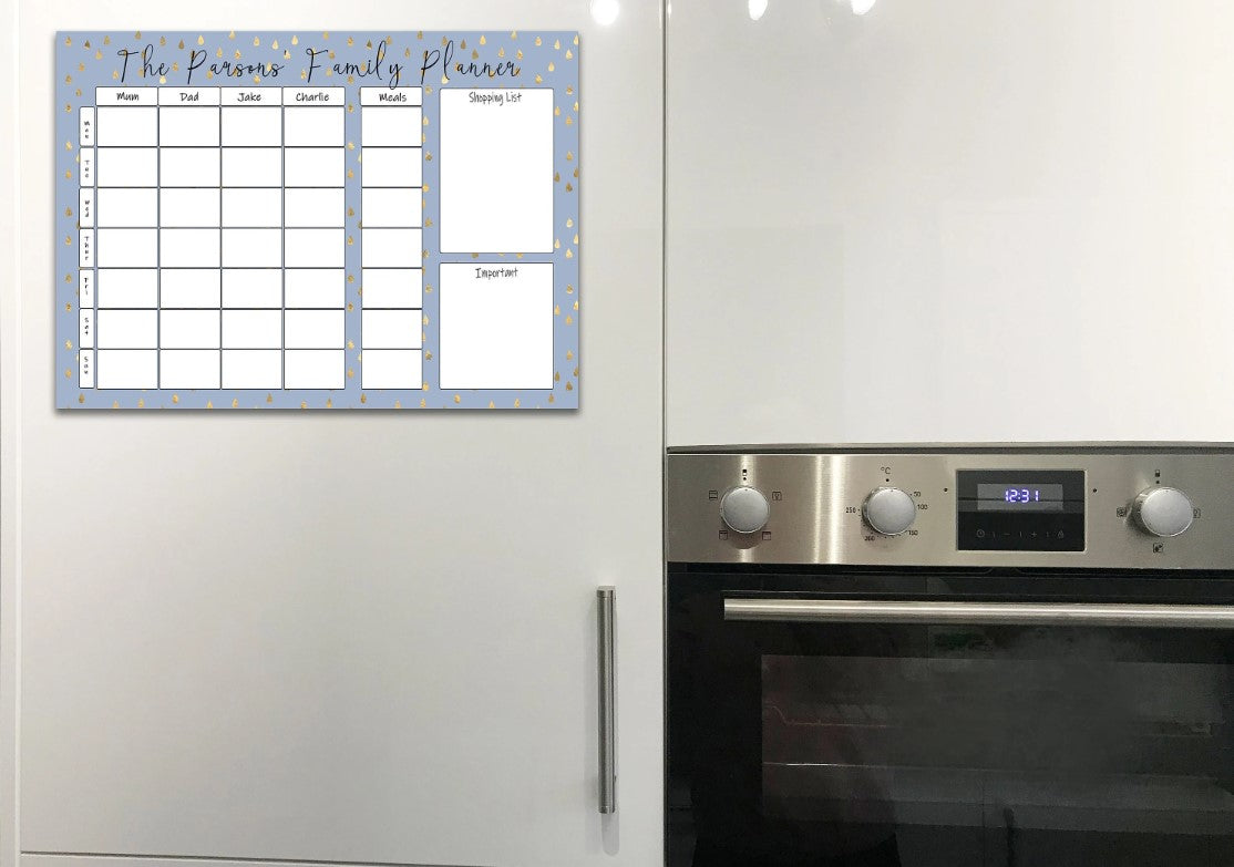Gold Rain Weekly Wall Planner