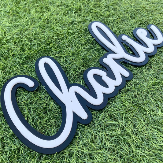 Personalised Double Layer Acrylic Name Sign