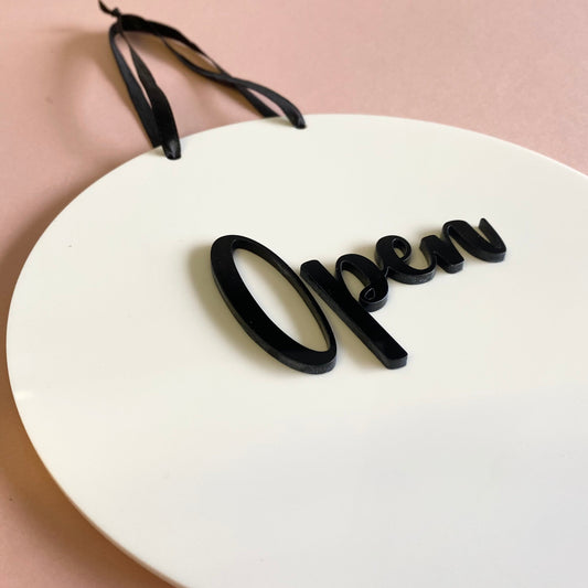 Round Open Closed Sign