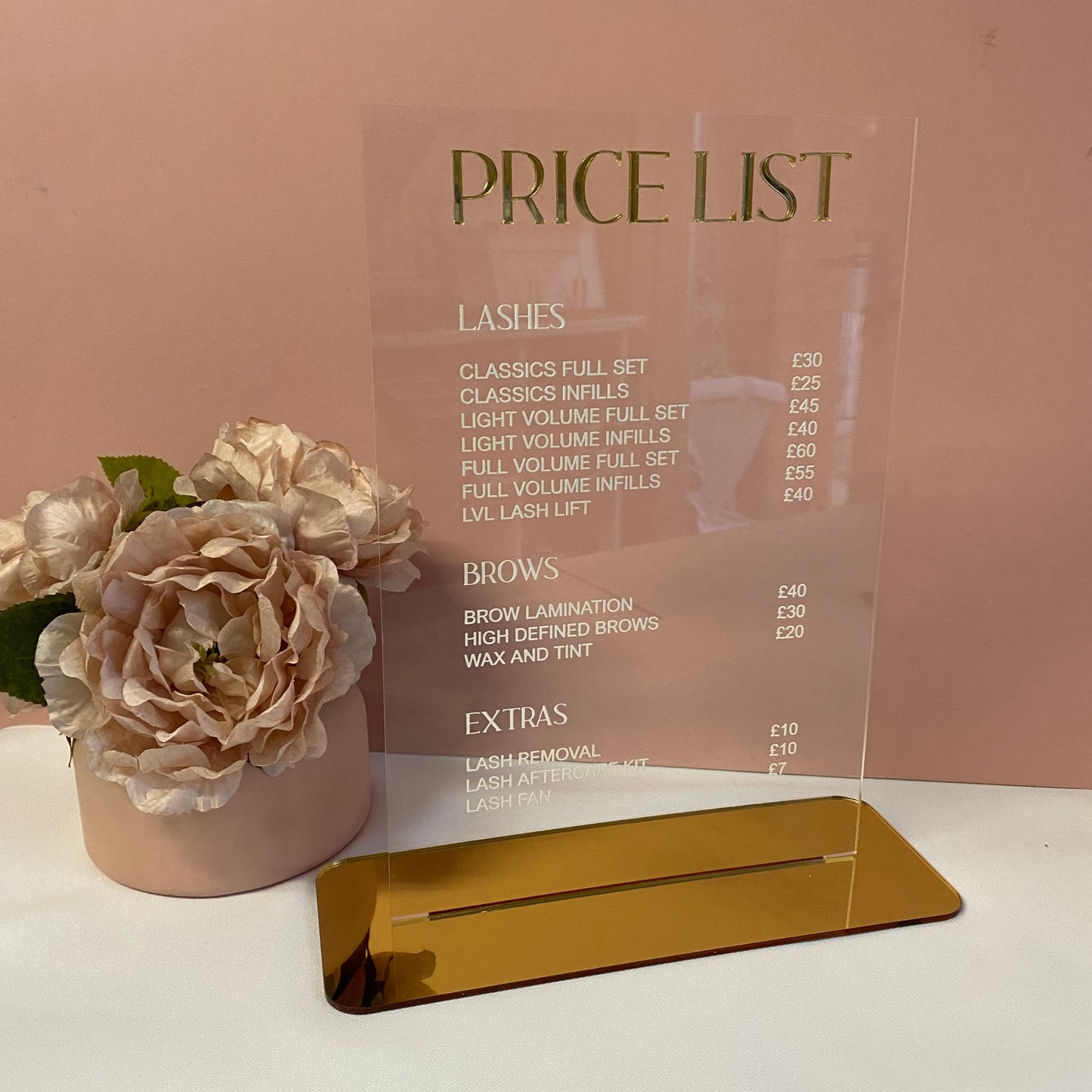 Price List Sign