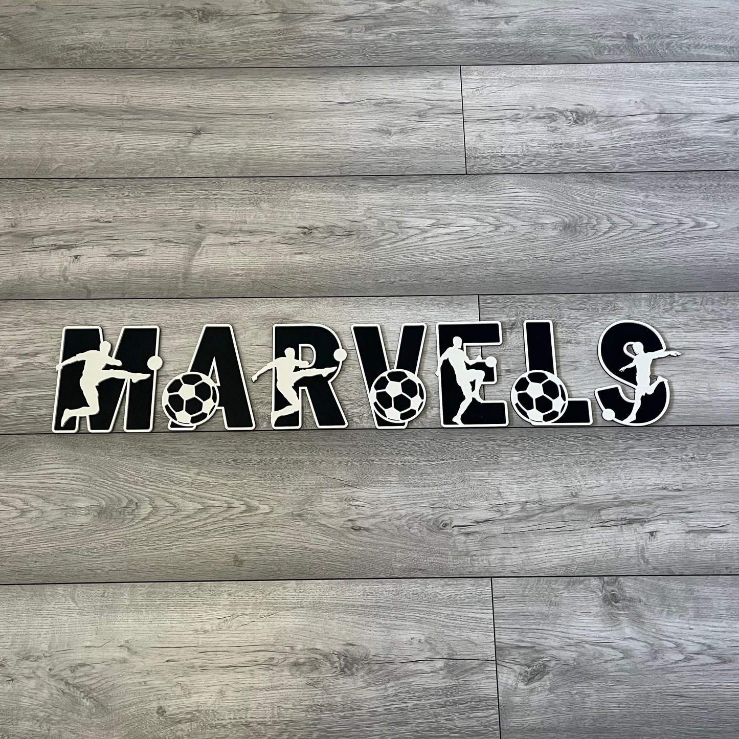 Personalised Football Alphabet Name Sign