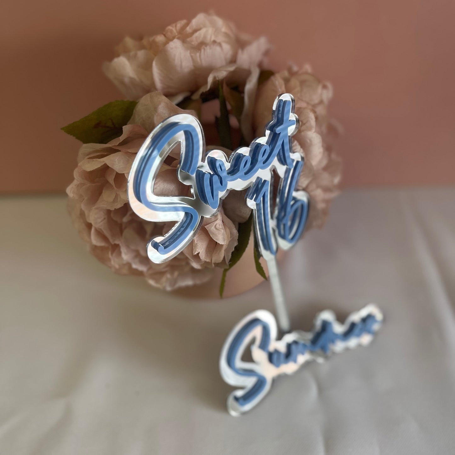 Sweet 16 cake topper and charm set