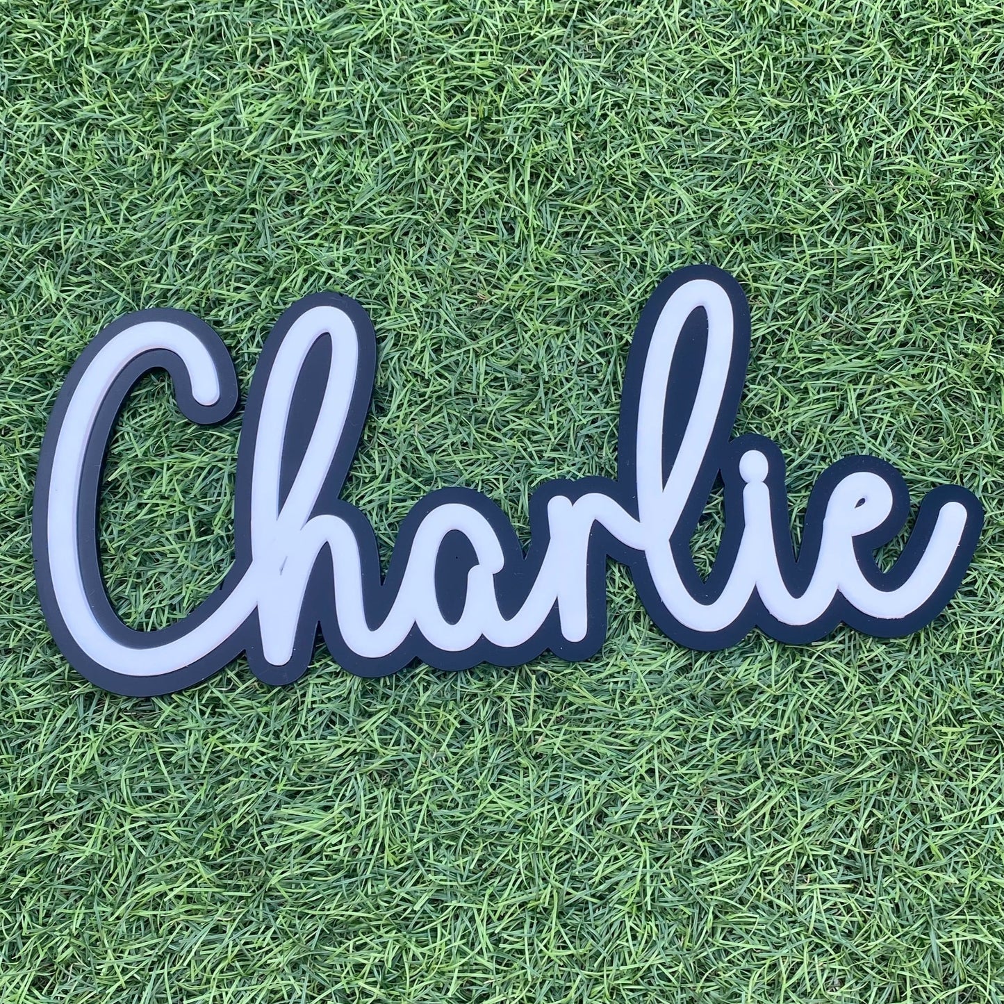 Personalised Double Layer Acrylic Name Sign