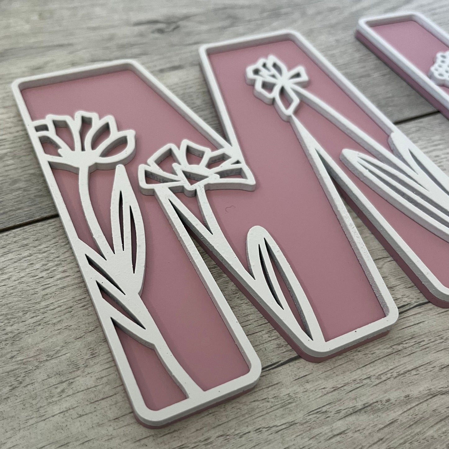 Personalised Wildflower Alphabet Name Sign
