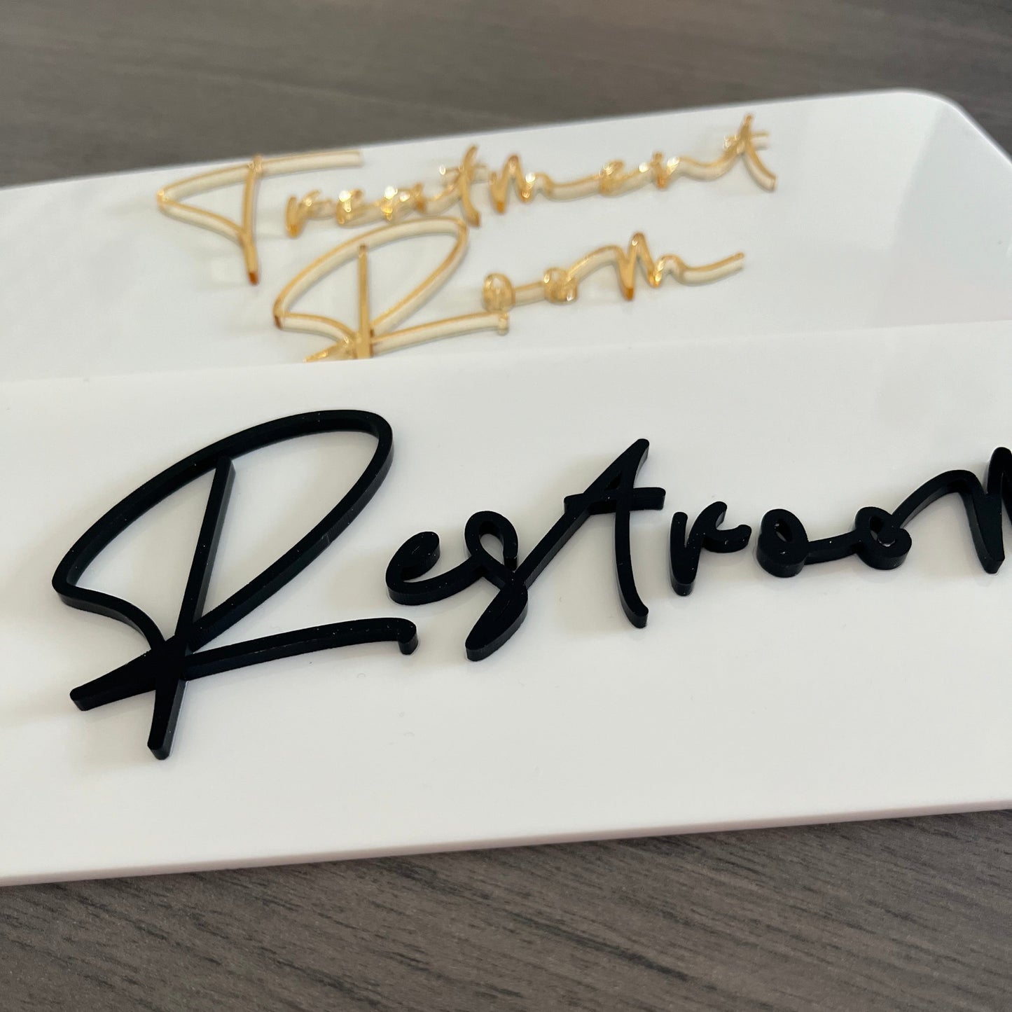 Script Font Door Sign