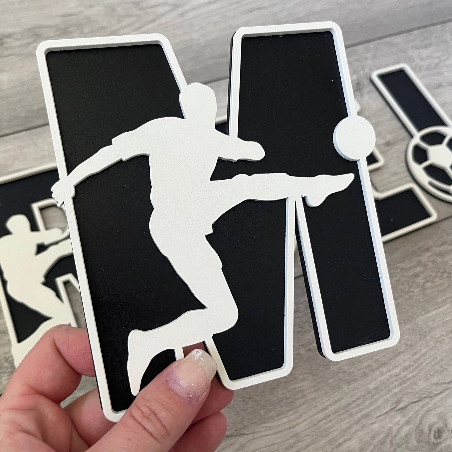 Personalised Football Alphabet Name Sign