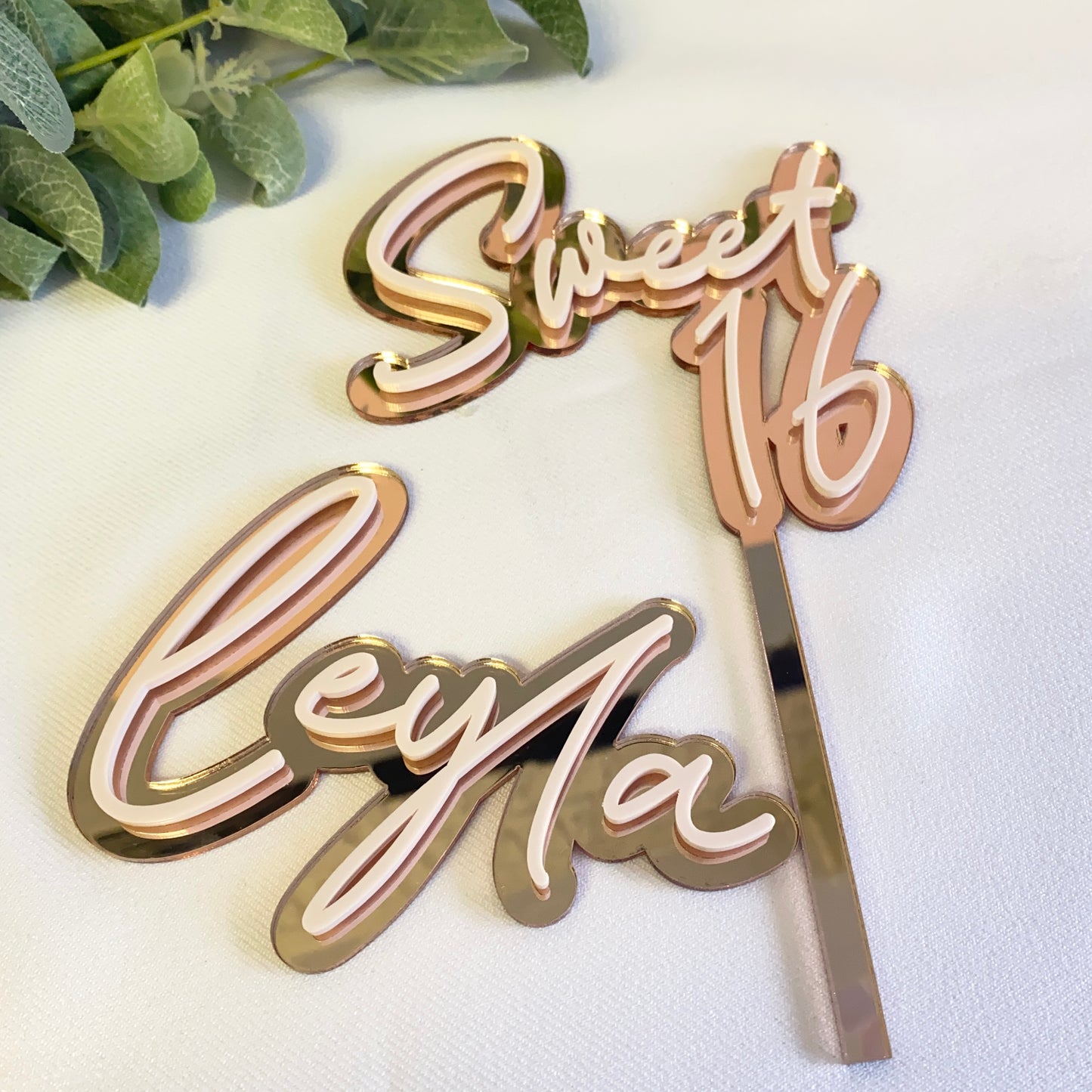 Sweet 16 cake topper and charm set