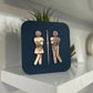 Acrylic Bathroom Door Sign with male and female symbols