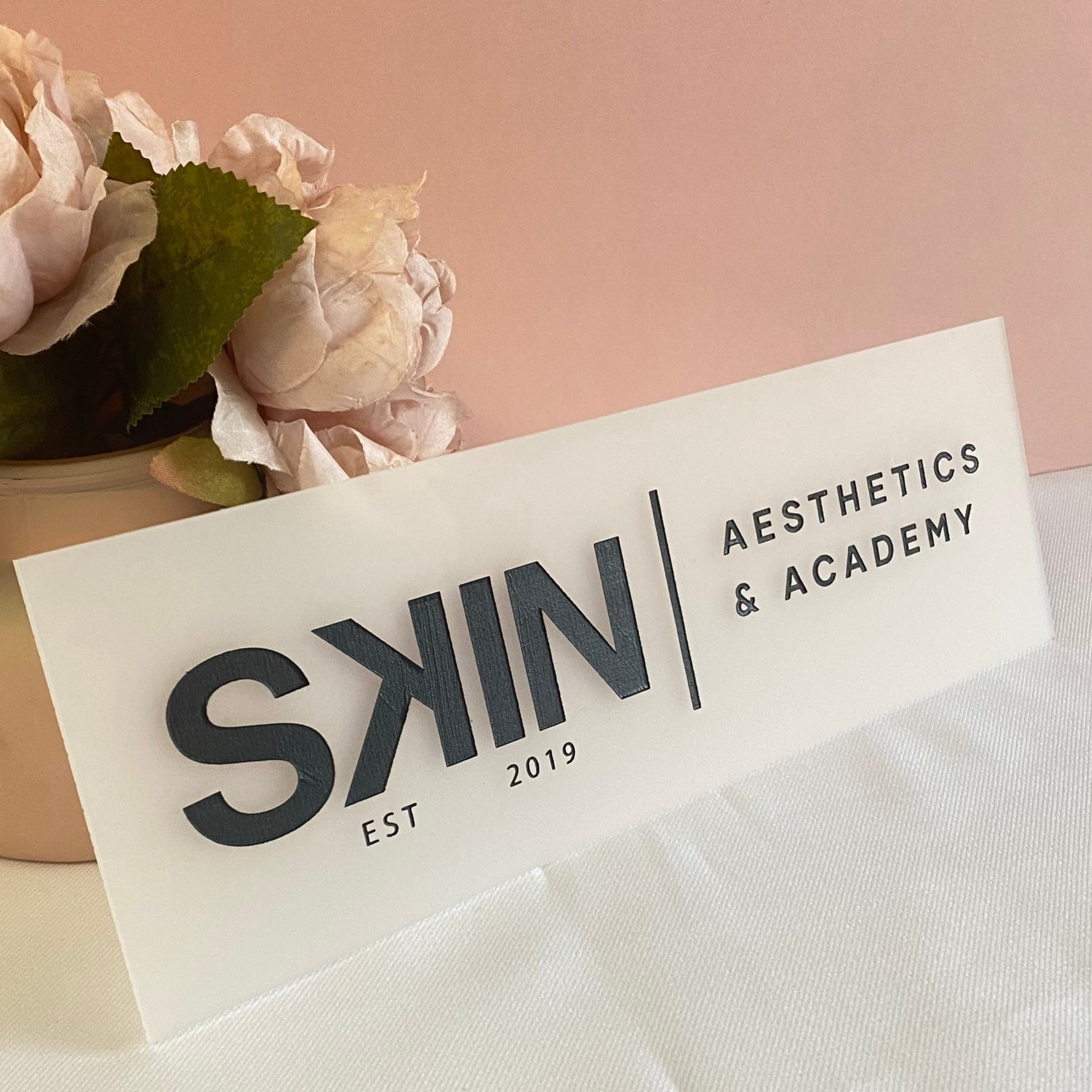 Rectangle Business Sign with Engraved logo