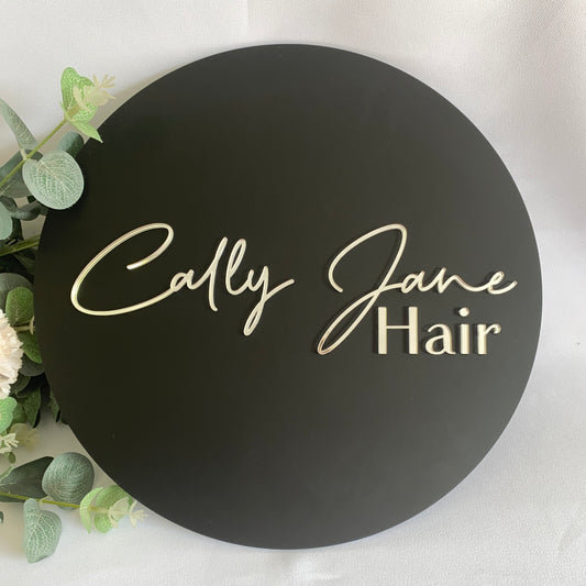 Acrylic Logo Round Business Sign