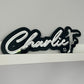 Triple Layer Shadow Script Football Name Sign