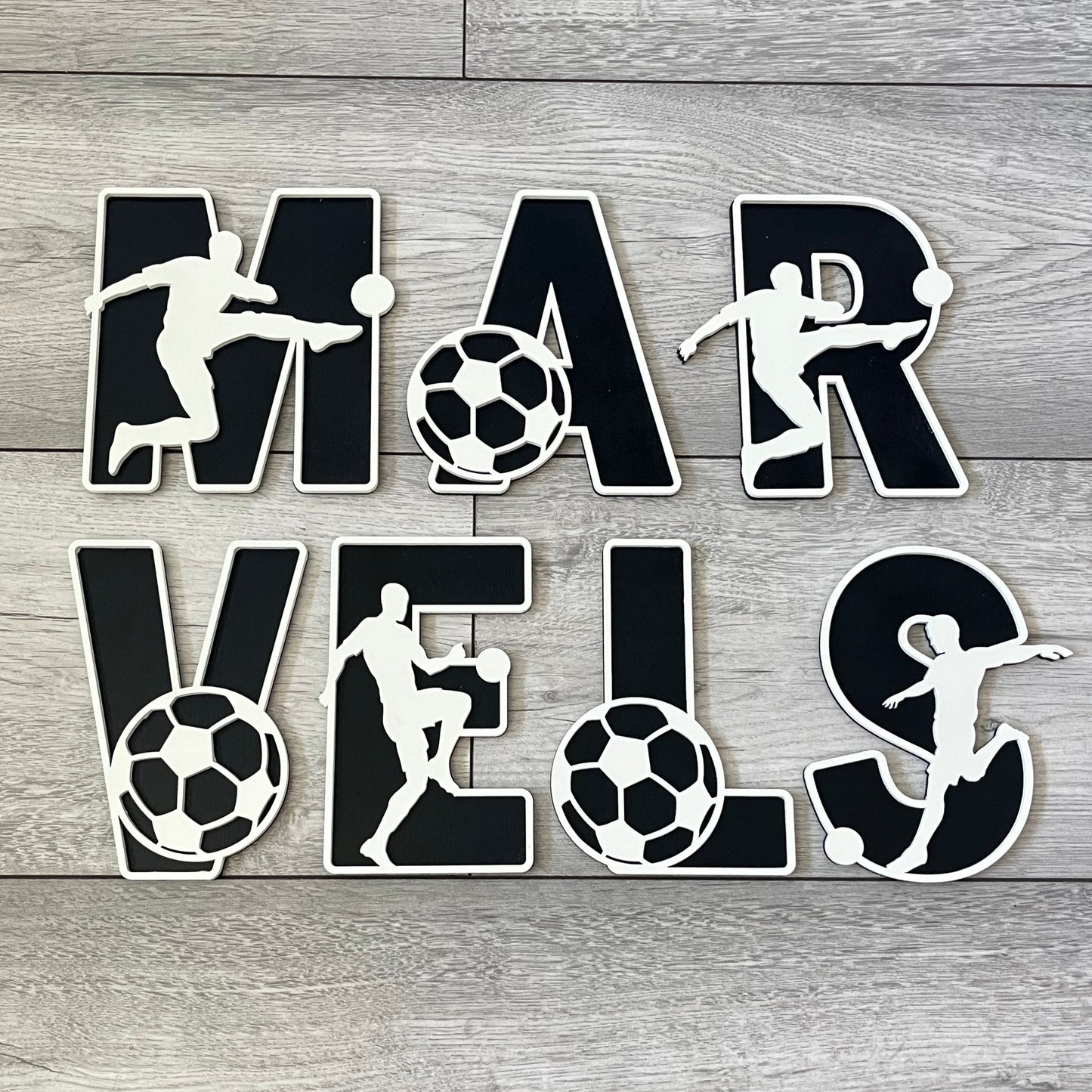 Personalised Football Alphabet Name Sign