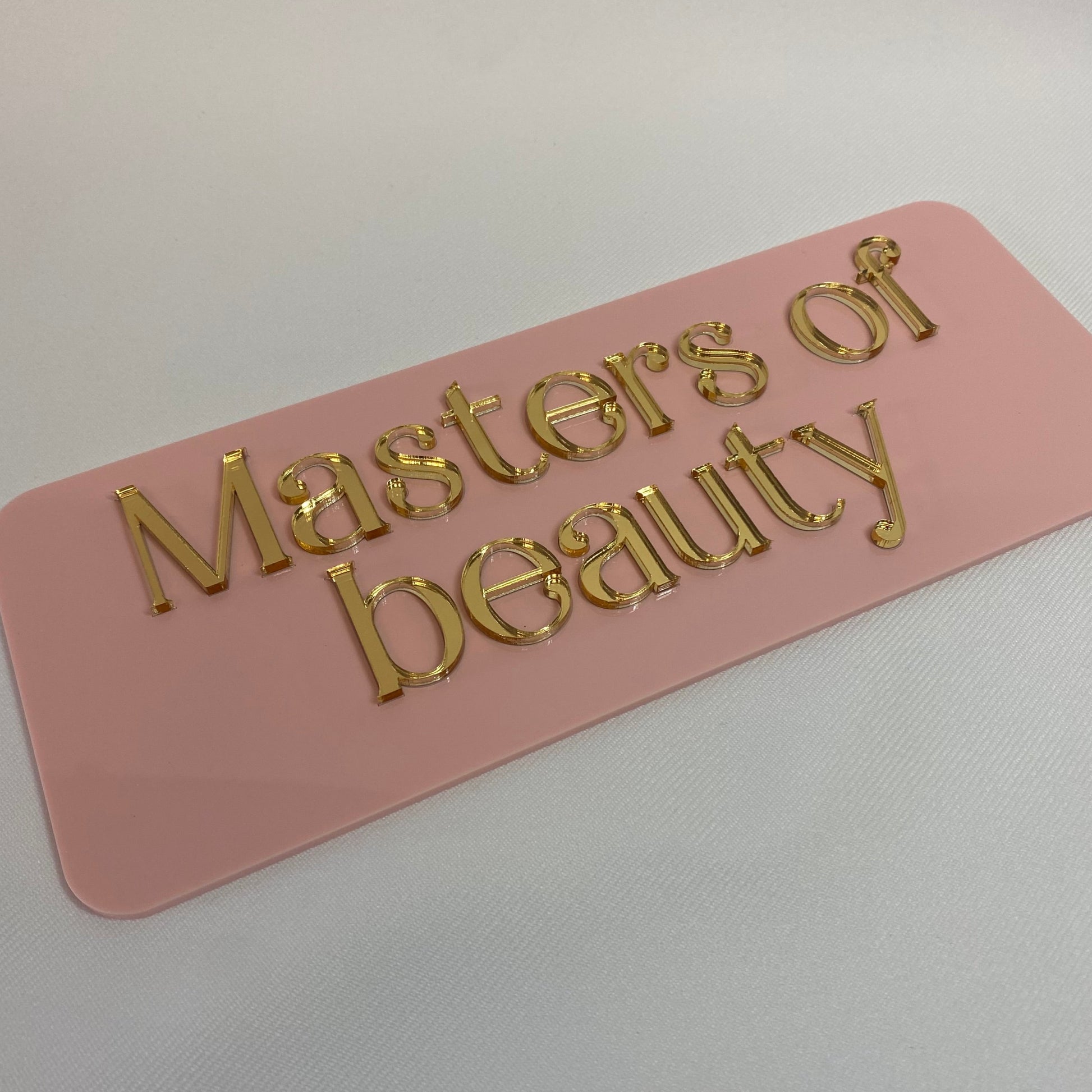Baby Pink acrylic business door sign