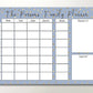 Gold Rain Weekly Wall Planner