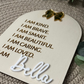 Arched Bow Affirmation Sign