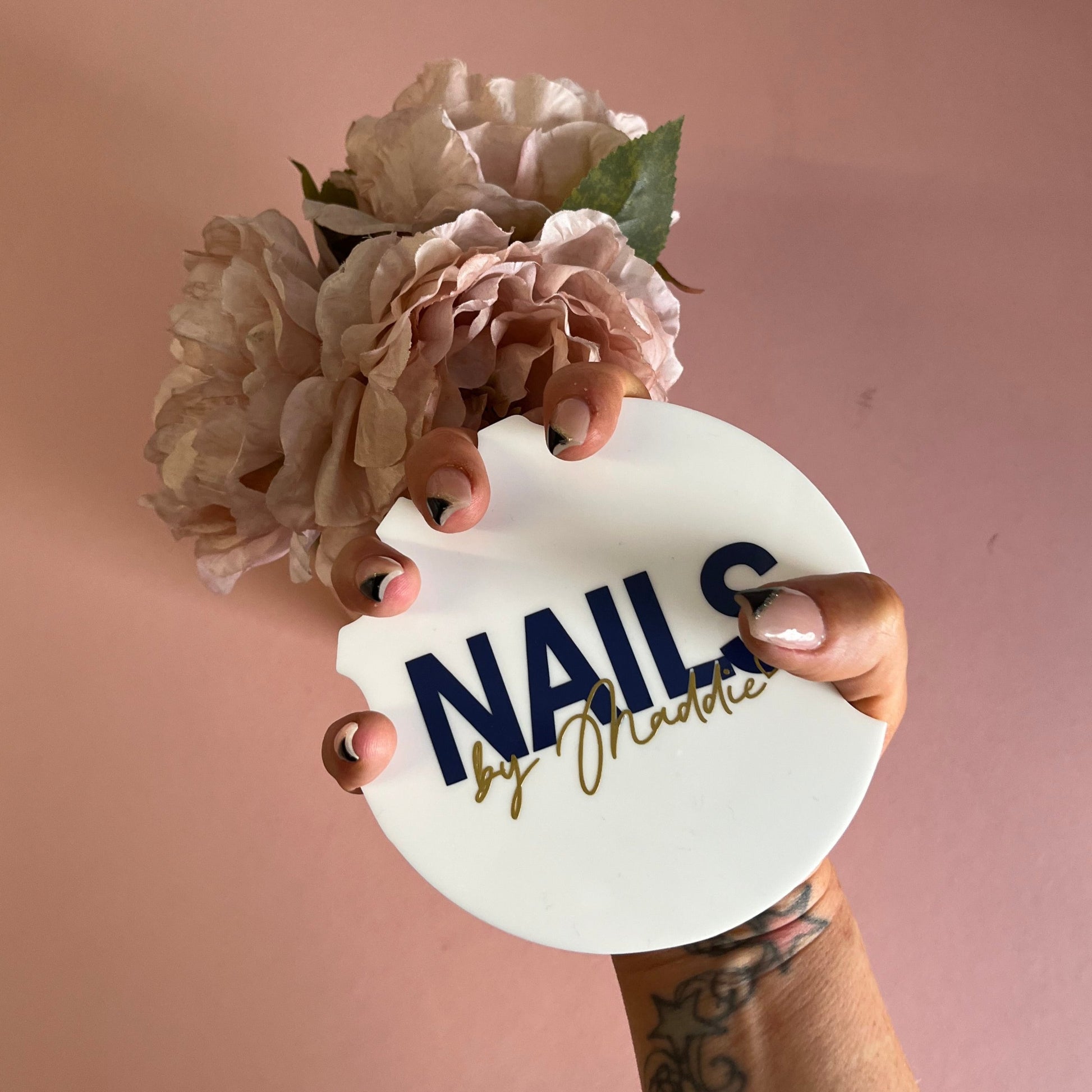 Custom Acrylic Nail Tech Photo Prop