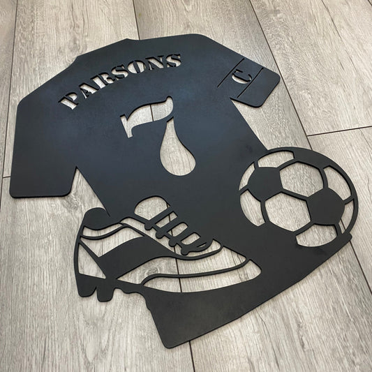Personalised Football Shirt Sign In Black