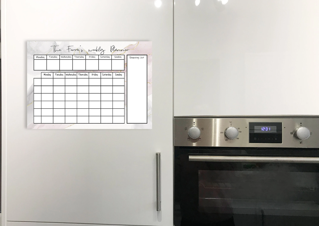 Alcohol Ink Weekly Wall Planner