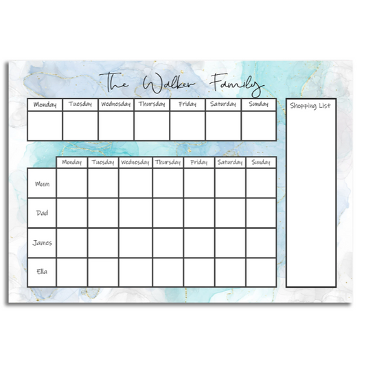 Alcohol Ink Weekly Wall Planner