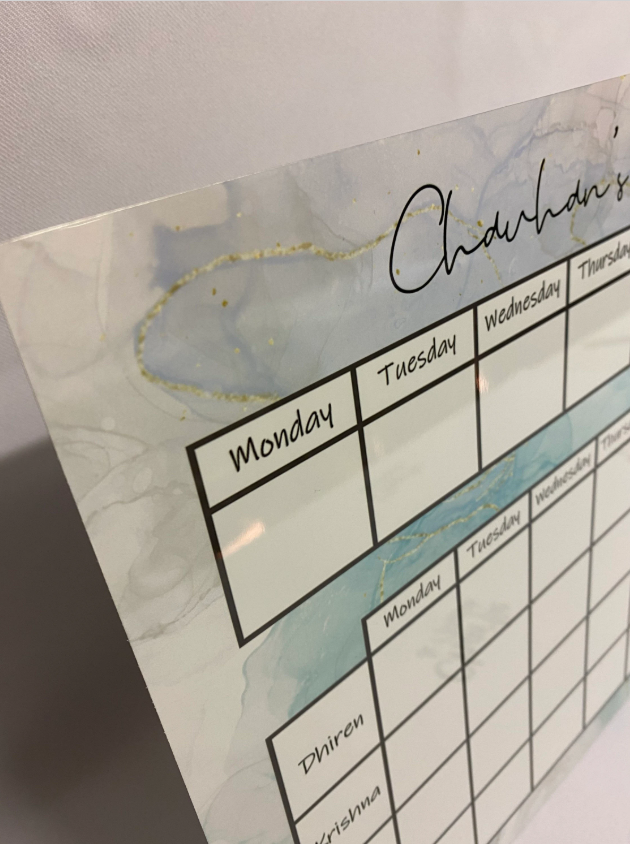 Alcohol Ink Weekly Wall Planner