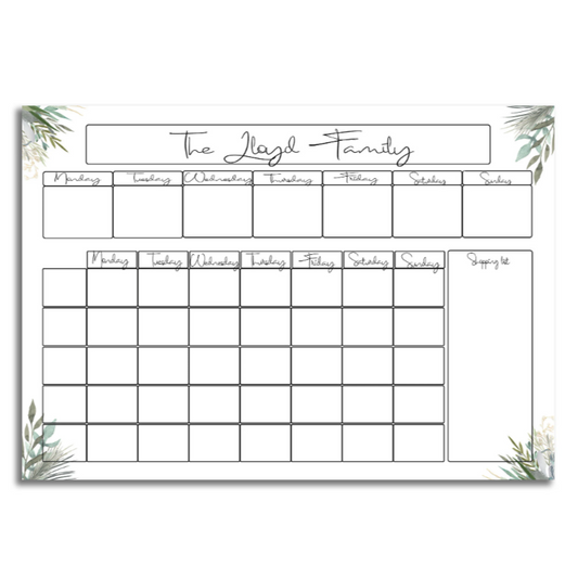 Foliage Weekly Wall Planner