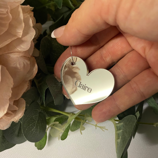 Heart Glass Charm Wedding Favours - Pack of 5