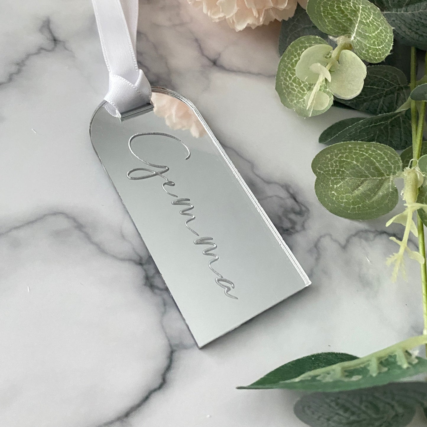 Script Luggage Tag Wedding Place Setting