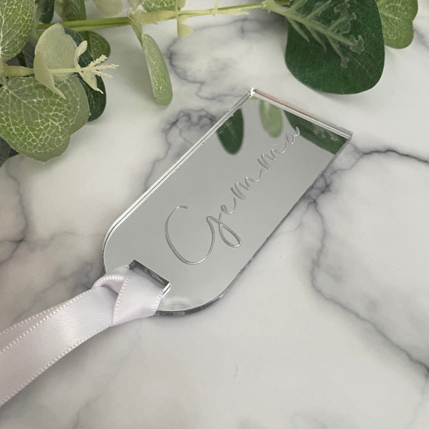 Script Luggage Tag Wedding Place Setting