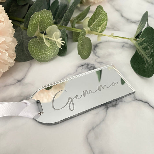 Engraved acrylic wedding place setting