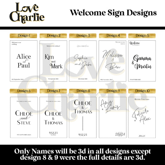 Wedding Welcome Sign