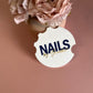 White Acrylic Nail Photo Prop