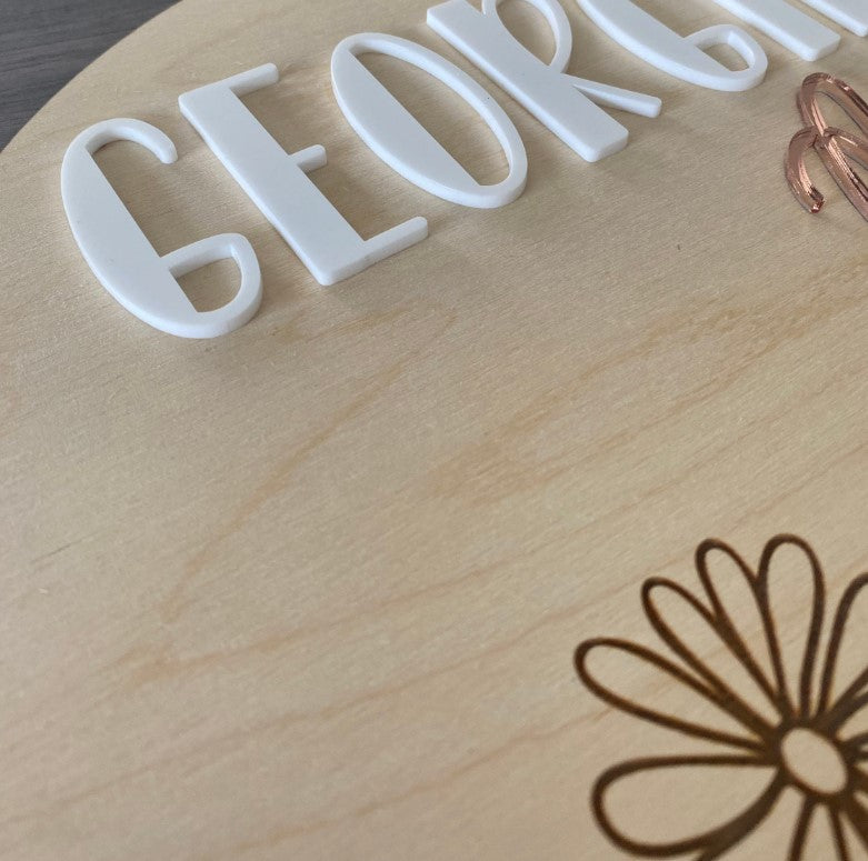 Wild Flower Personalised Nursery Sign