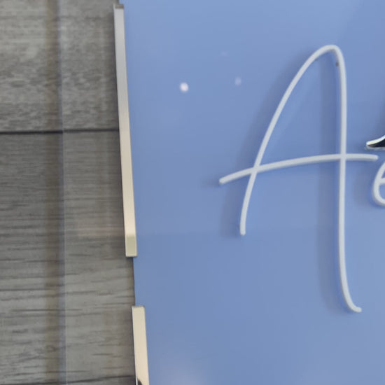 Custom Salon Sign made from 2 layers of acrylic to create a 3d logo
