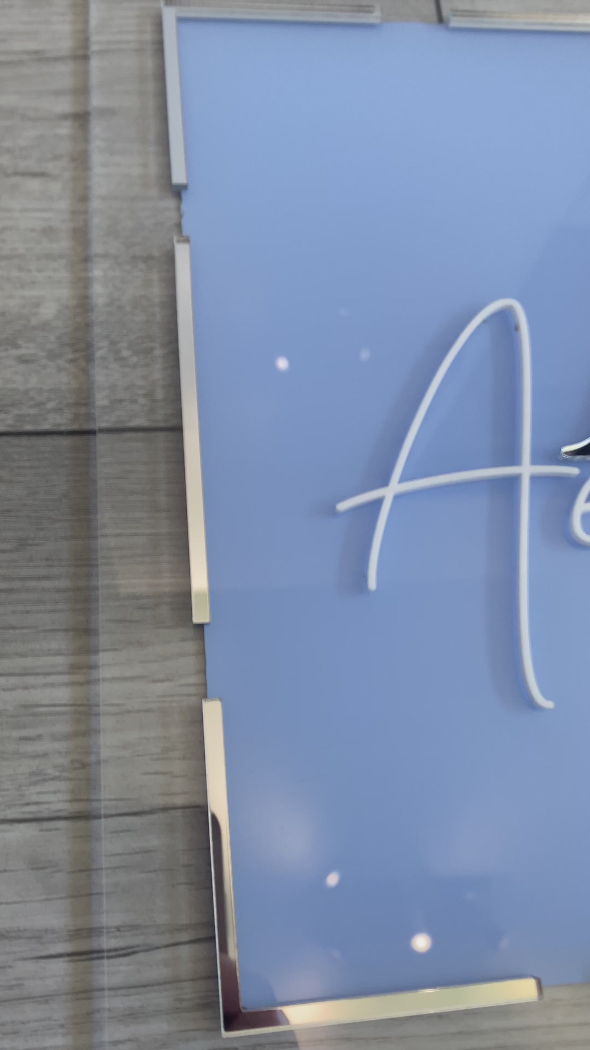 Custom Salon Sign made from 2 layers of acrylic to create a 3d logo